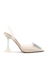 Amina Muaddi Begum Pvc Slingback Pumps In Neutral