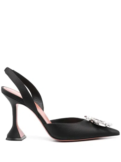 Amina Muaddi 105mm Begum Sling Pumps In Black