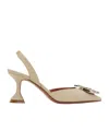 Amina Muaddi Begum Sling 70 Pointed High Heels In Nude