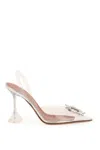 Amina Muaddi Begum Crystal-embellished Pvc Slingback Pumps