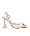Amina Muaddi Women Begum Mesh Slingback Pumps In Nude
