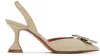 Amina Muaddi Beige Begum Sling 70 Heels In Beige
