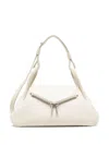 Amina Muaddi Women's Gemini Leather Bag In Beige