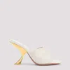 Amina Muaddi Taylor Woven 90 Slipper Sandals In Neutral
