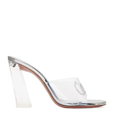 AMINA MUADDI BELLA GLASS HIGH-HEELED SANDALS