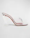 Amina Muaddi Sabot Bella In Pvc Trasparente  Donna In Pvc Transparent And White Crystal