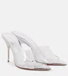 Amina Muaddi Transparent Bianca Glass Slipper 95 Mules