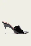 Amina Muaddi Bianca Slipper 95 In Black Patent