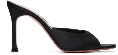 Amina Muaddi Black Alexa Slipper 95 Heeled Sandals In Multi