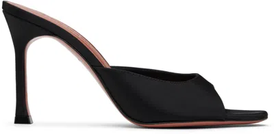 AMINA MUADDI BLACK ALEXA SLIPPER 95 HEELED SANDALS