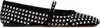 Amina Muaddi Ane Crystal Heart Flat Ane Blawhicry In Black
