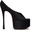 Amina Muaddi Black Anok Plateau Heeled Sandals In Black