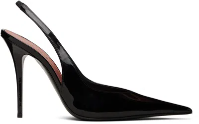 Amina Muaddi Black Anok Sling 105 Heels