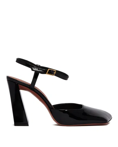 Amina Muaddi Black Charlotte Pumps