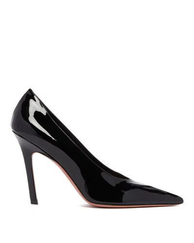 Amina Muaddi Black Christine Patent Pumps
