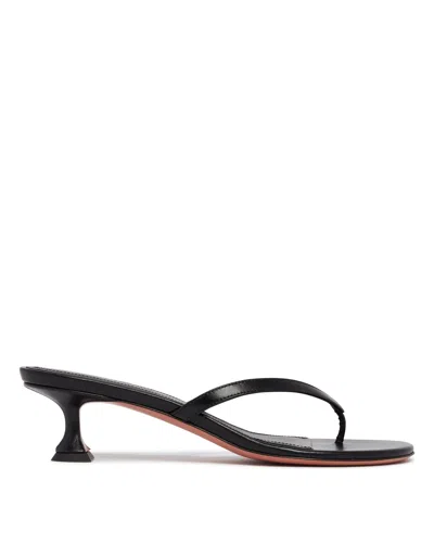 Amina Muaddi Black Gigi Flip-flop Sandals