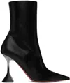 Amina Muaddi Black Giorgia Glass Boots In Black