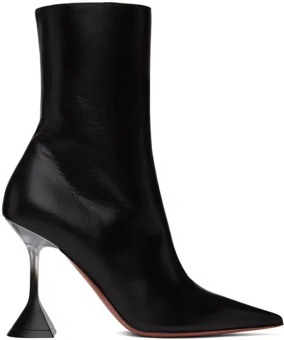 Amina Muaddi Black Giorgia Glass Boots