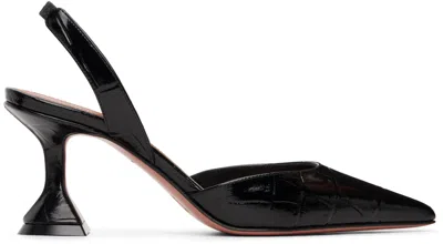 Amina Muaddi Black Holli Sling 70 Heels
