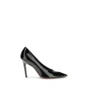 Amina Muaddi Black Lamb Ovis Aries Aries High Heel Pumps In Black