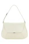 Amina Muaddi Women Black Leather Ami Shoulder Bag