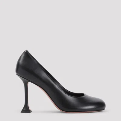 AMINA MUADDI BLACK LEATHER PUMPS