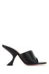 Amina Muaddi 90mm Lupita Sculpted Heel Sandals