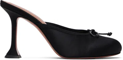 Amina Muaddi Black Lila Slipper 95 Heels