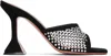 Amina Muaddi Lupita Open-knit And Leather Mules