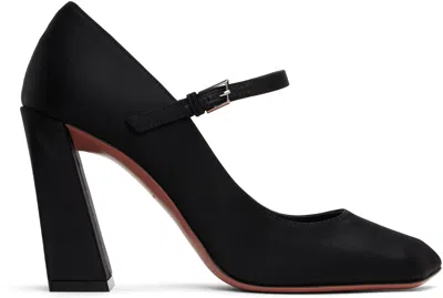 Amina Muaddi Black Charlotte Mary Jane Heels