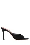 Amina Muaddi Satin Alexa Mules 105 In Black