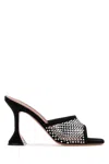 Amina Muaddi Lupita Open-knit And Leather Mules