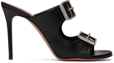 Amina Muaddi Black Millie Heeled Sandals