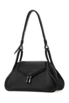 AMINA MUADDI BLACK NAPPA LEATHER GEMINI SHOULDER BAG