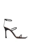 Amina Muaddi Black Patent Calf Leather Maya Sandals In Black