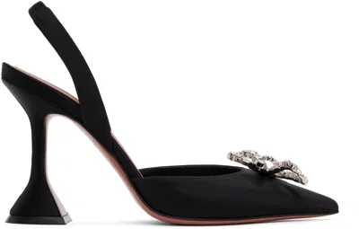 Amina Muaddi Black Rosie Sling Heels