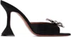 Amina Muaddi Rosie Crystal-embellished Satin Mules In Black