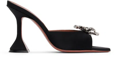 AMINA MUADDI BLACK ROSIE SLIPPER HEELED SANDALS