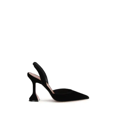 AMINA MUADDI BLACK RUBBER PLATFORM PUMPS