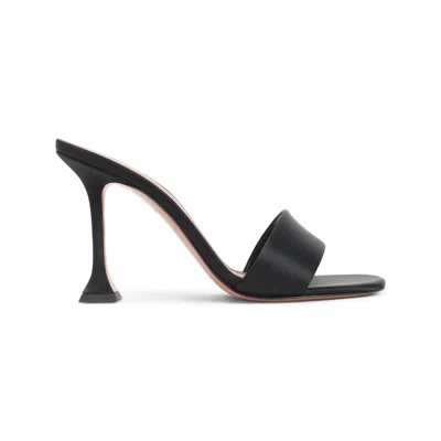 Amina Muaddi Black Silk Andreea Slipper