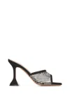 Amina Muaddi Lupita Crystal Net 95 Black Suede In Black