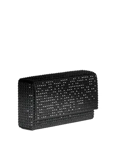 Amina Muaddi Paloma Mini Sat In Black