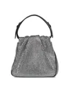Amina Muaddi Vittoria Full Crystal Handbag In Black