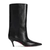 Amina Muaddi Pointed Middle Boot In Black