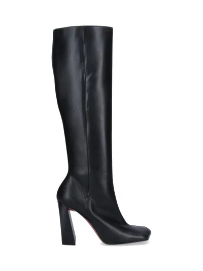 Amina Muaddi Boots In Black