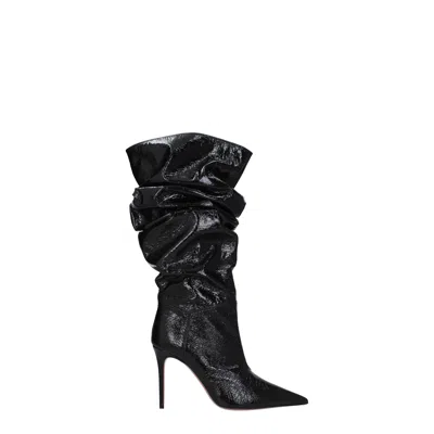Amina Muaddi Woman Boot Black Size 6 Synthetisches Material