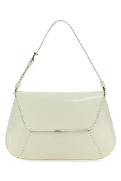 AMINA MUADDI AMINA MUADDI IVORY LEATHER AMI SHOULDER BAG