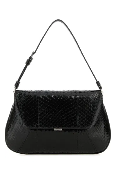 AMINA MUADDI AMINA MUADDI BLACK LEATHER AMI HANDBAG