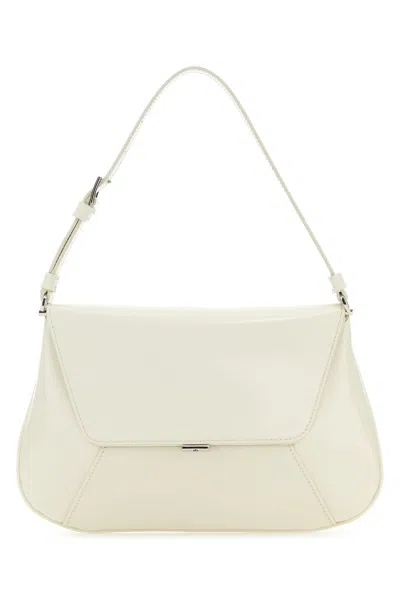 Amina Muaddi Handbags. In White