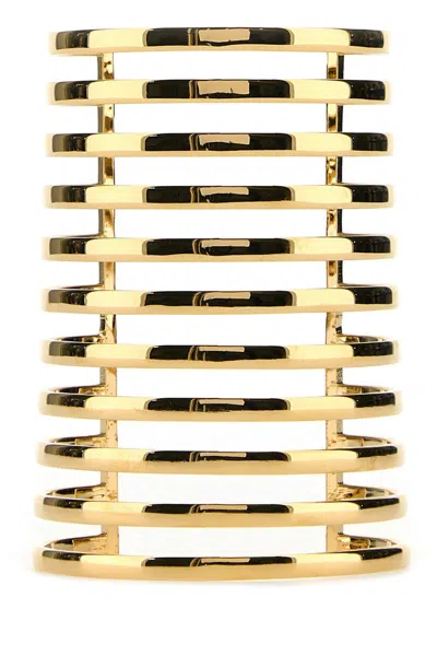 Amina Muaddi Gold Metal Angelica Bracelet In Goldbase